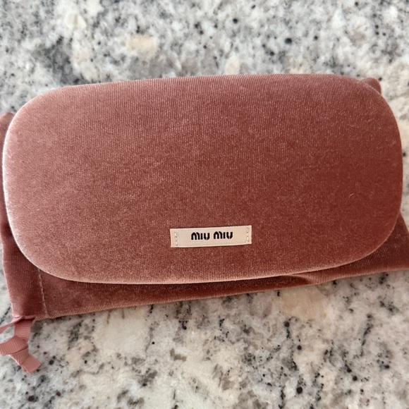 Miu Miu Rose-Tinted Sunglasses with Velvet Case main image 5